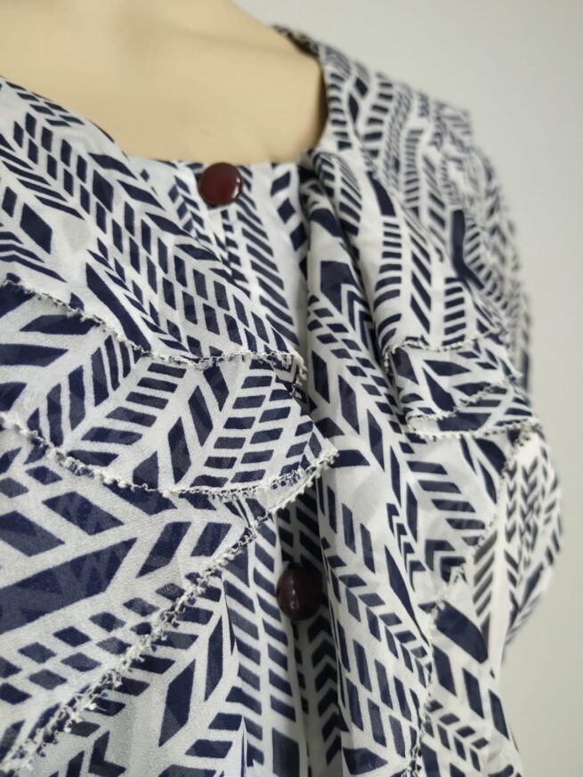 Blusa azul y blanca M - Imagen 3