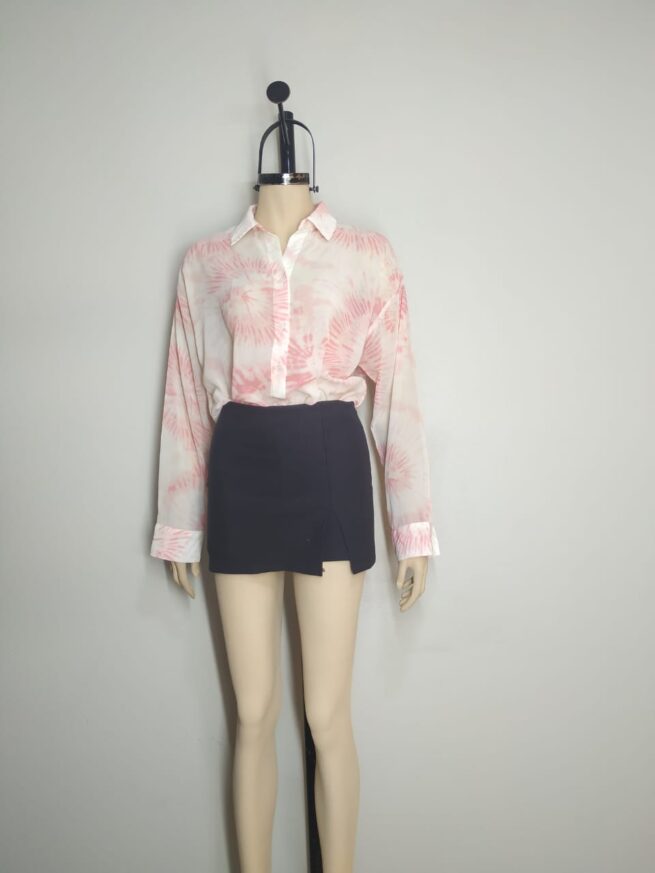 Blusa gasa rosa ML