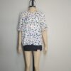 Blusa blanca diseño hojas M - Imagen 3