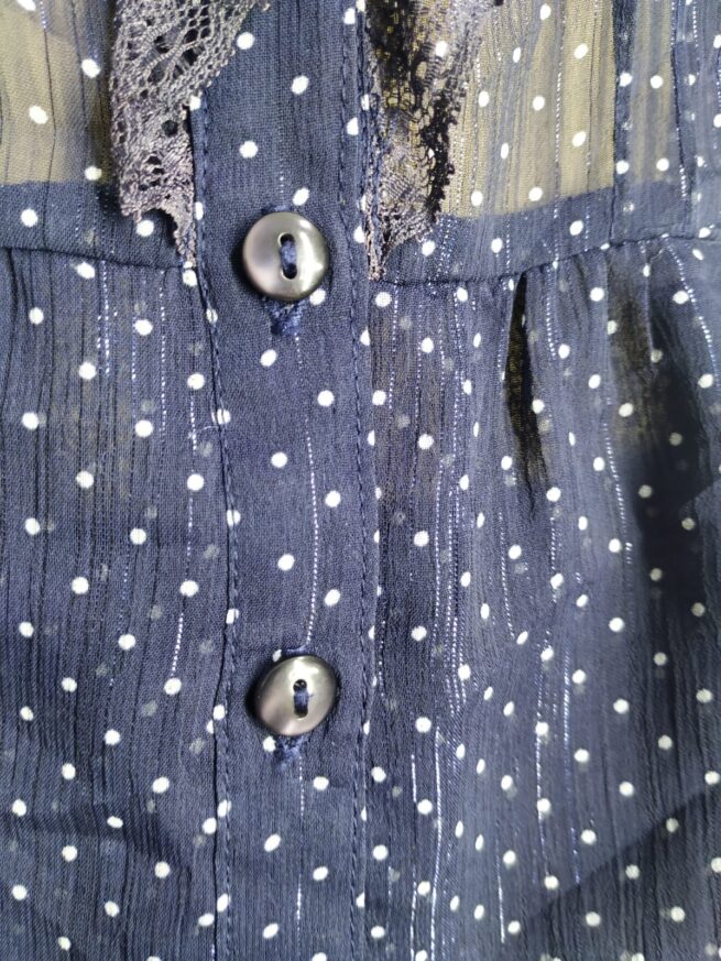 Blusa gasa azul S - Imagen 4