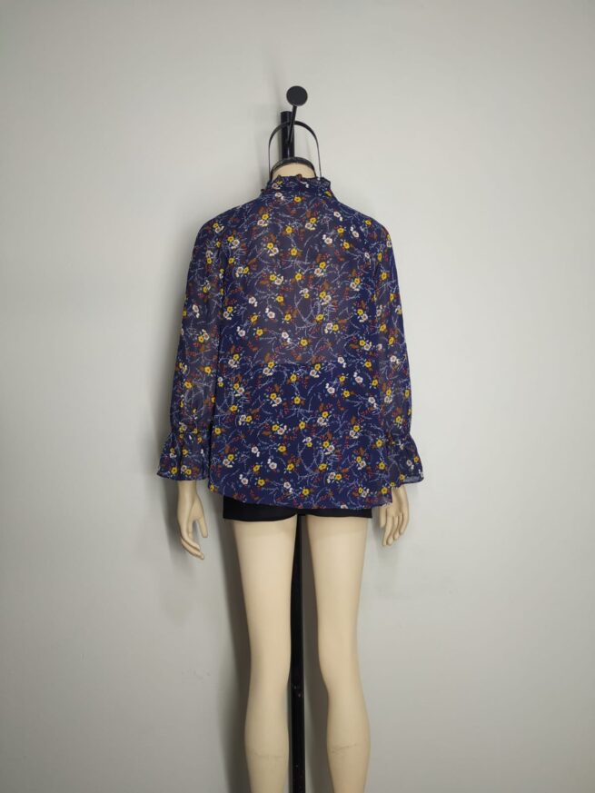 Blusa gasa azul M - Imagen 2