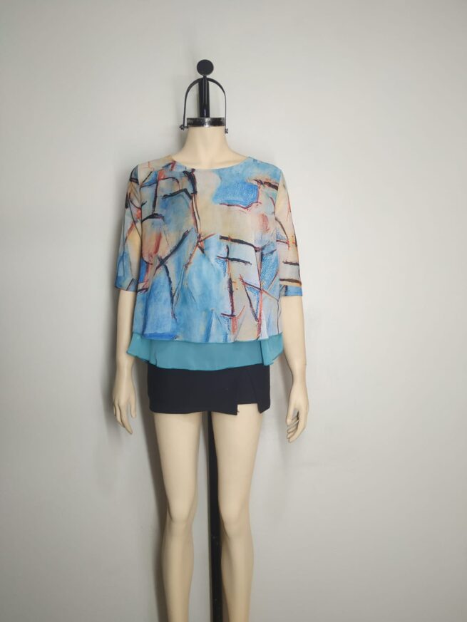 Blusa celeste M - Imagen 3