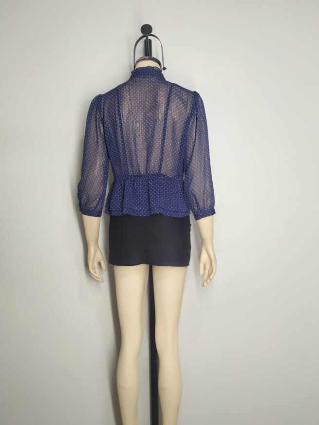 Blusa gasa azul S - Imagen 2