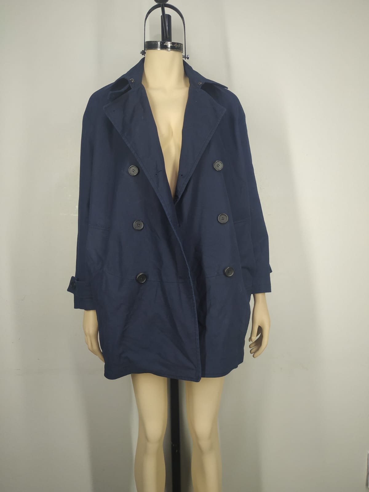 Gabardina azul oversize M - Imagen 3