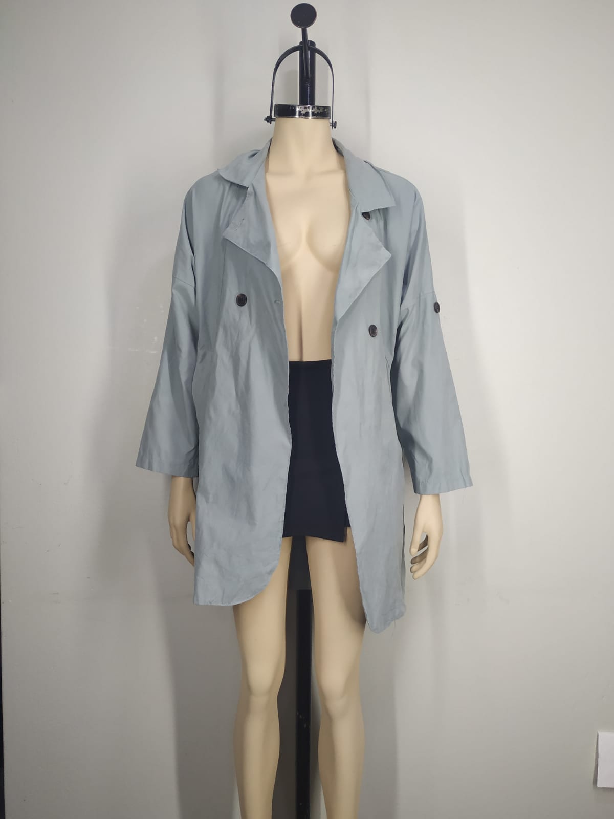 Gabardina cemento delgado M - Imagen 2