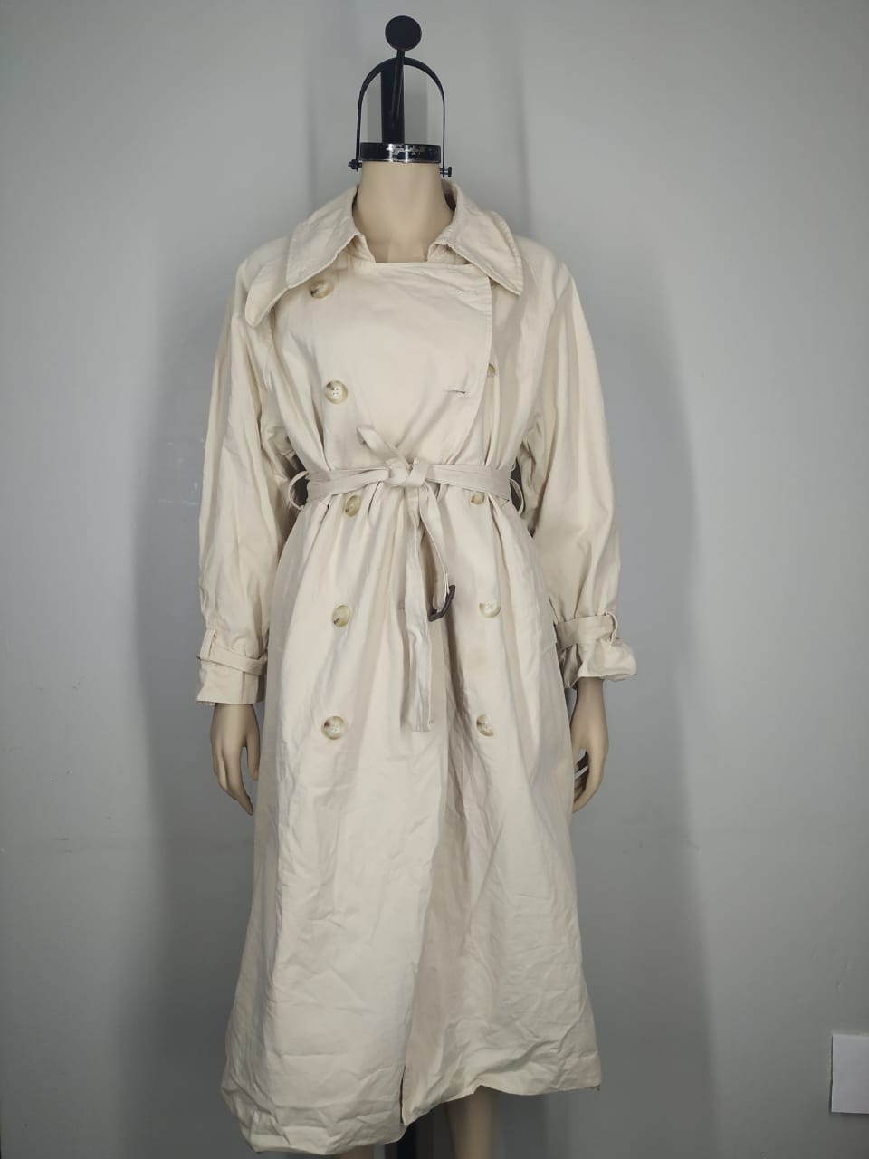 Gabardina beige L oversize - Imagen 3