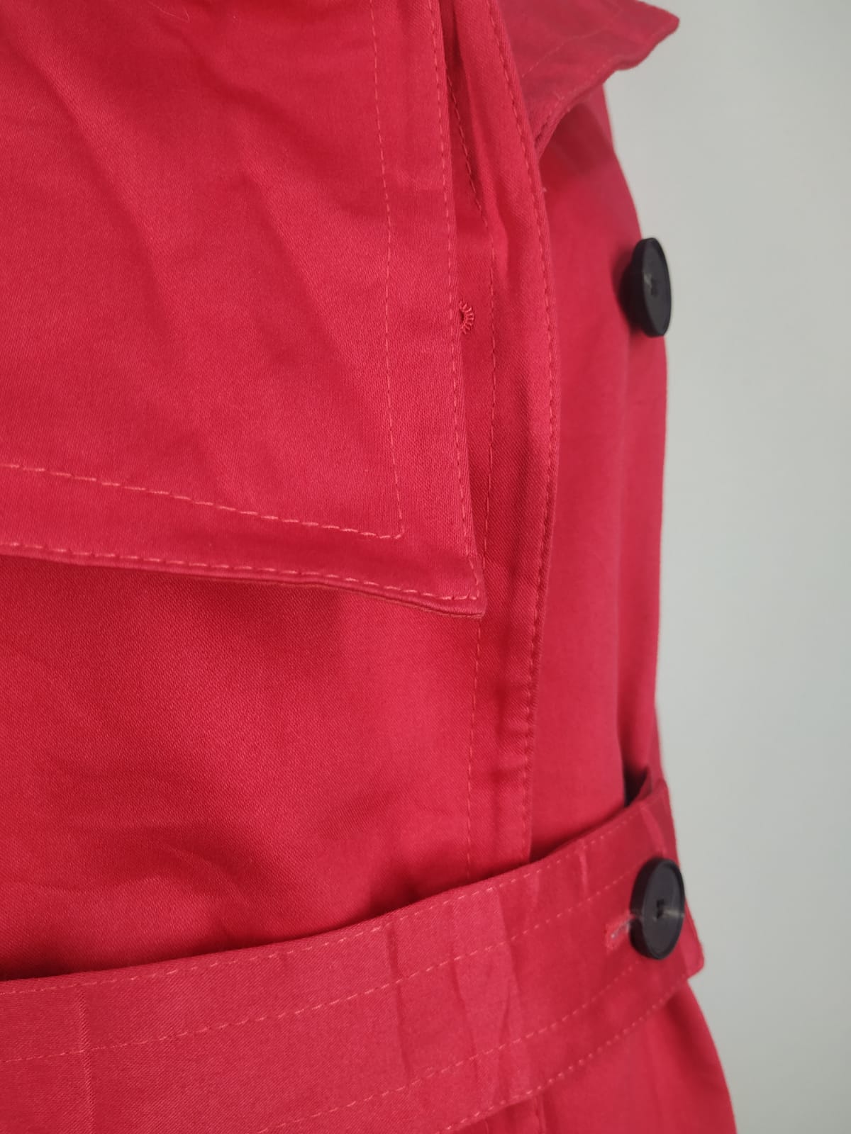 Gabardina roja S - Imagen 5