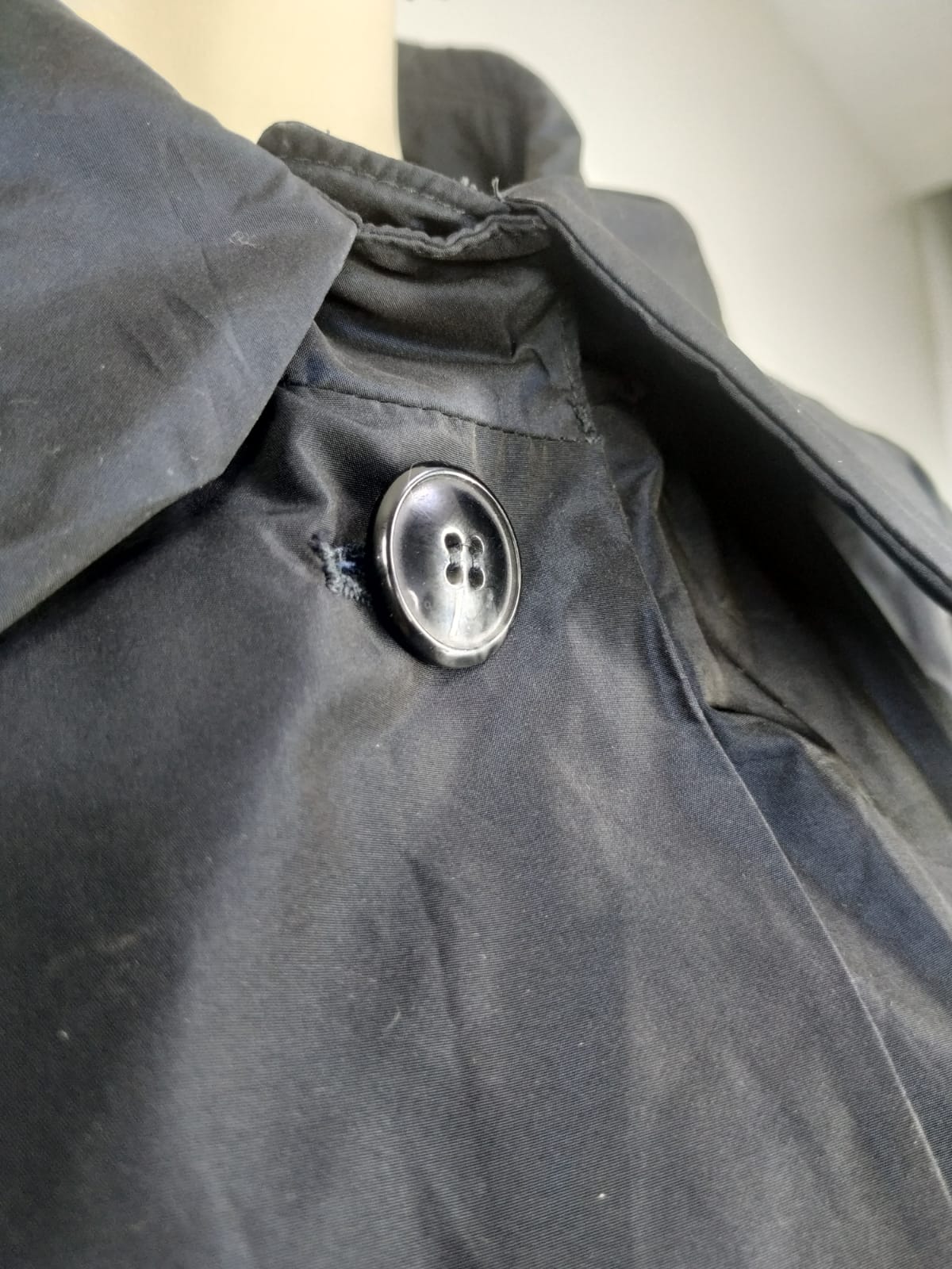 Gabardina cortaviento azul satinado M - Imagen 3