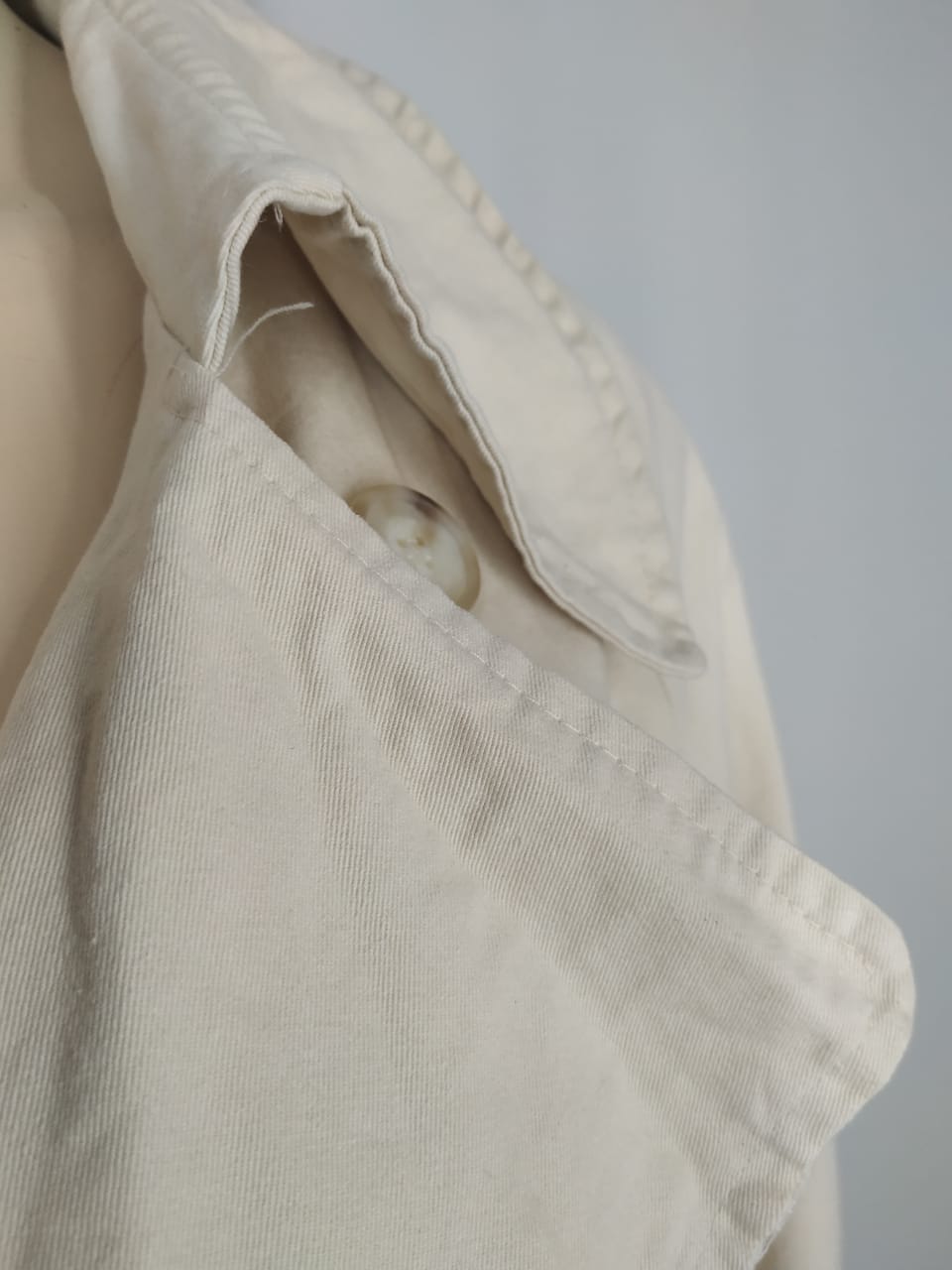 Gabardina beige L oversize - Imagen 8